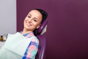 Woman relaxed in dental chair